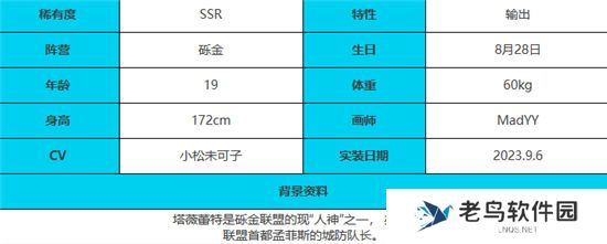 《绯色回响》手游 塔薇蕾特角色介绍 最新攻略